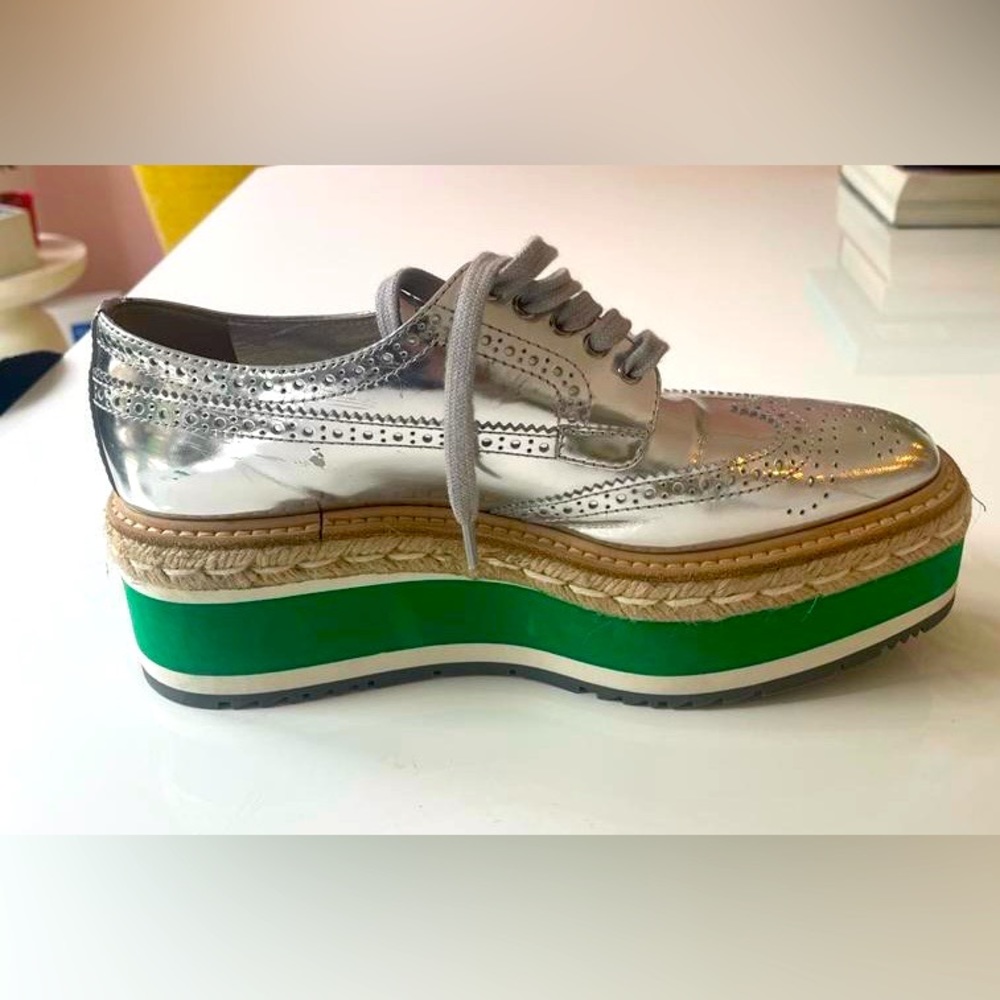 Authentic Prada Metallic Shoes